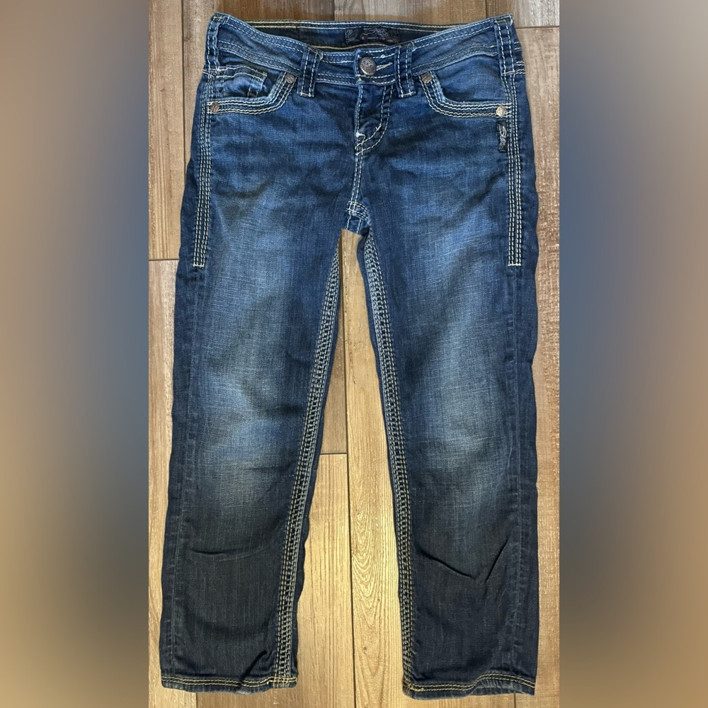 Silver Women’s Aiko Capri Denim Jeans Size 27